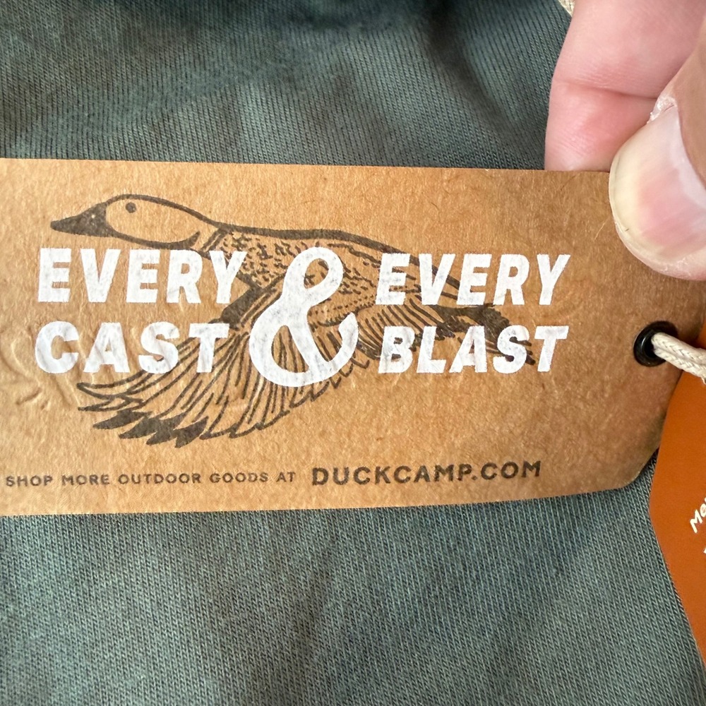 Duck Camp Mens Essential Drirelease Hoodie Thyme Green XL EH2400 New - Picture 9 of 12